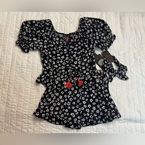 Vince Camuto floral print 3 piece shorts set